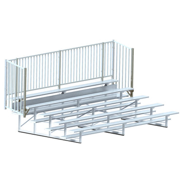 Bleacher - 15 ft. (5 Row - Single Foot Plank, with Guard Rail) - Enclosed